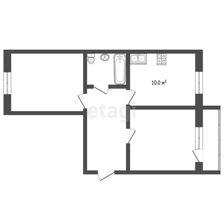 2-комнатная квартира: Муром, Комсомольская улица, 70 (51.3 м) - Фото 1