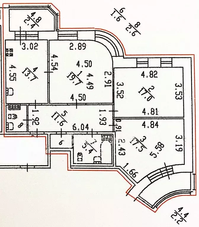 3-к кв. Санкт-Петербург Бухарестская ул., 118к1 (89.1 м) - Фото 1