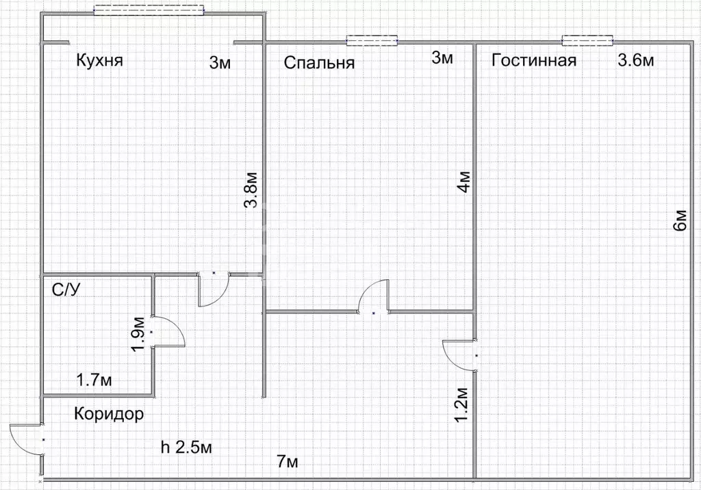 2-к кв. Дагестан, Дербент проезд 3-й Сальмана, 15 (58.0 м) - Фото 1