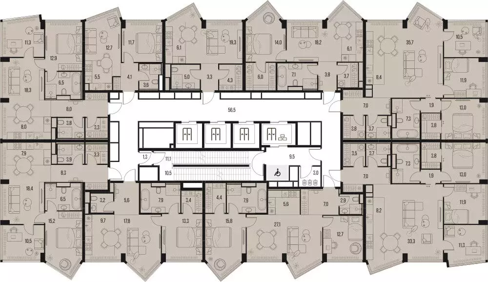 4-комнатная квартира: Москва, Летниковская улица, 11к1 (105 м) - Фото 1