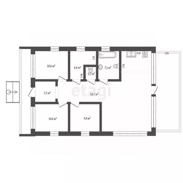 Дом в Калужская область, Перемышльский муниципальный округ, Большие ... - Фото 2