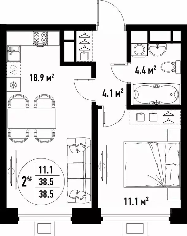2-к кв. Астраханская область, Астрахань ул. Бэра, 29 (38.5 м) - Фото 2