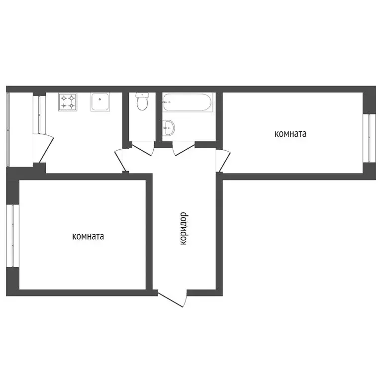 2-комнатная квартира: Ишим, улица Шаронова, 5А (48.4 м) - Фото 0