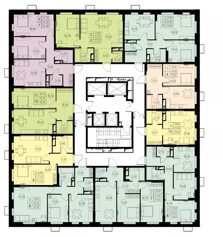 2-к кв. Московская область, Пушкино 31-й квартал жилой комплекс (50.1 ... - Фото 2
