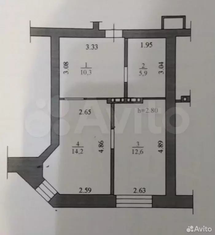 1-к. квартира, 43 м, 5/9 эт. - Фото 0