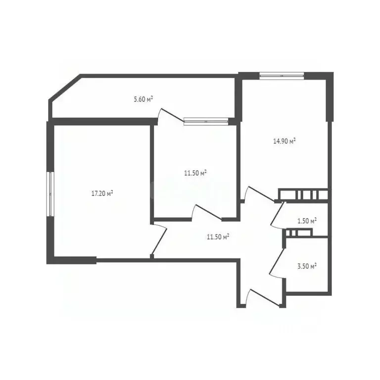 2-к кв. Брянская область, Брянск ул. Луначарского, 7А (60.4 м) - Фото 0