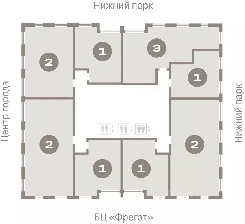 2-к кв. Липецкая область, Липецк пл. Петра Великого, 1 (67.39 м) - Фото 1
