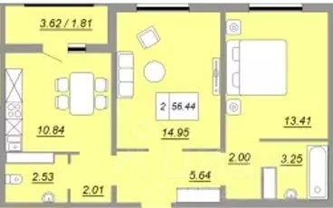 2-к кв. Оренбургская область, Оренбург ул. Юркина, 10 (60.0 м) - Фото 1