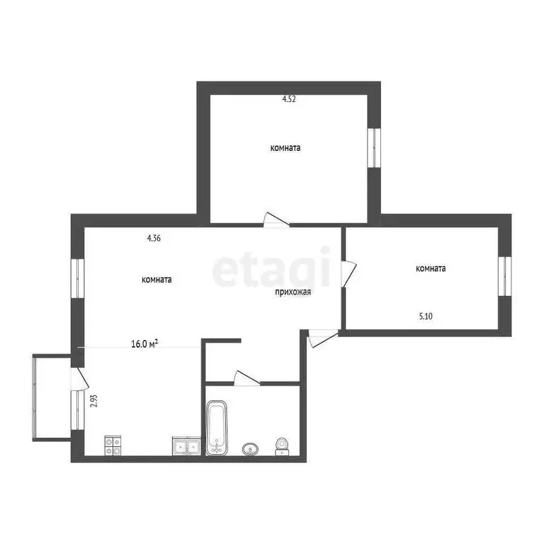 2-комнатная квартира: Тюмень, улица Московский Тракт, 85 (73.4 м) - Фото 0