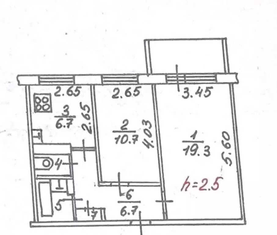 2-комнатная квартира: Тверь, переулок Трудолюбия, 43 (49.7 м) - Фото 1