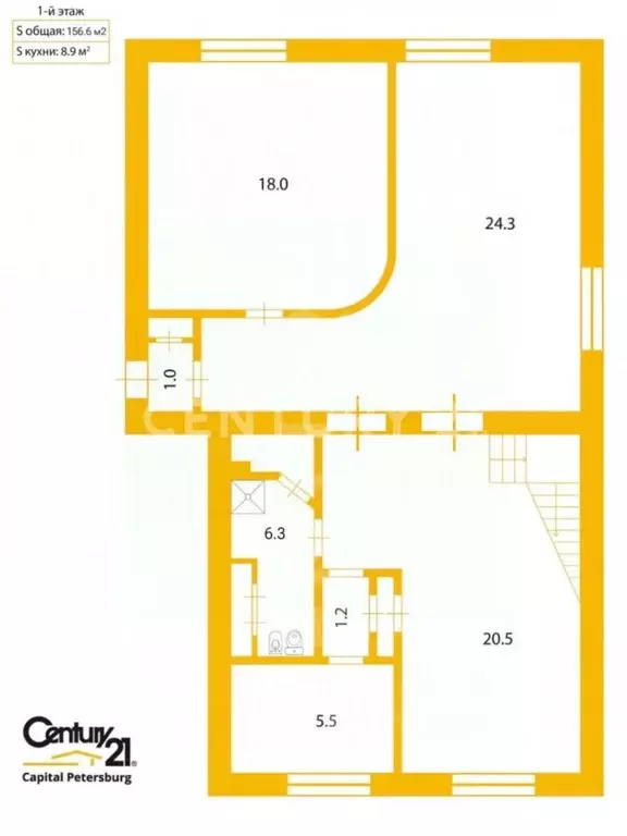 4-к кв. Санкт-Петербург Автовская ул., 14 (156.6 м) - Фото 1