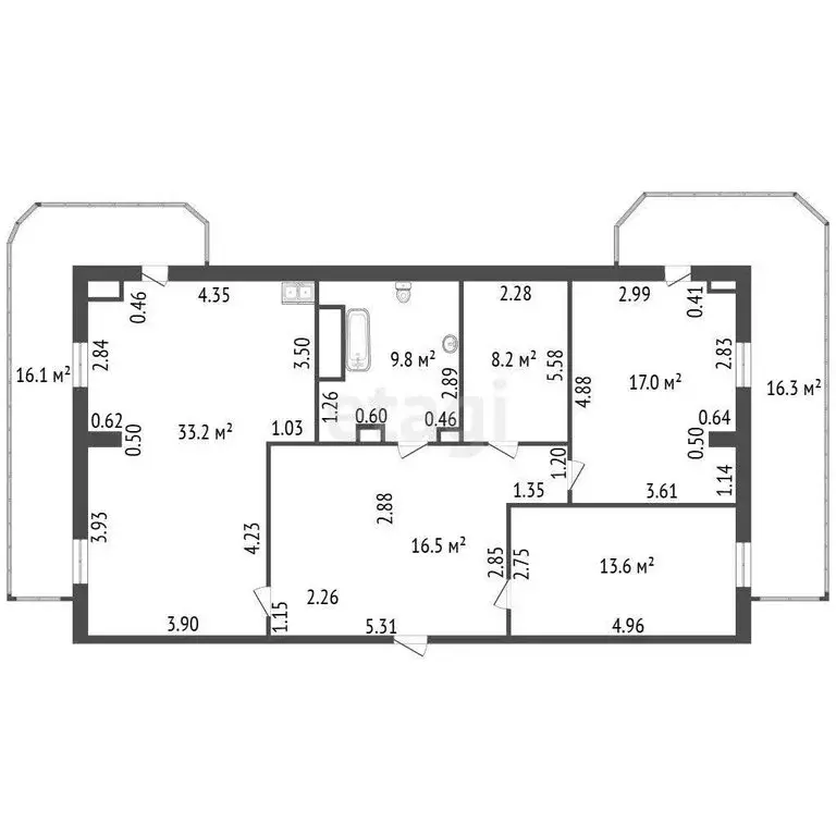 4-комнатная квартира: Санкт-Петербург, улица Матроса Железняка, 57 ... - Фото 2