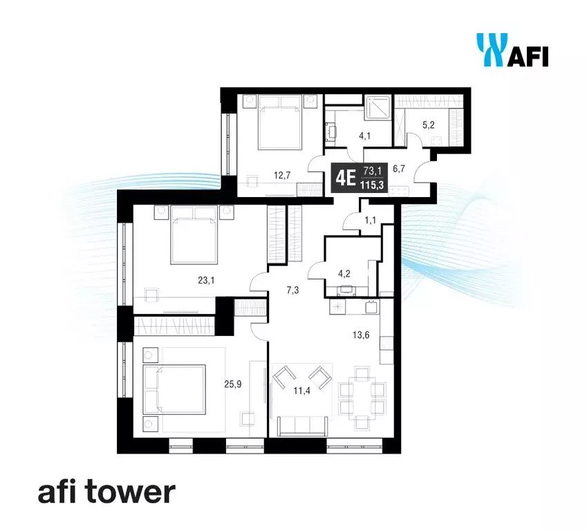 4-комнатная квартира: Москва, проезд Серебрякова, 11к2 (115.1 м) - Фото 1