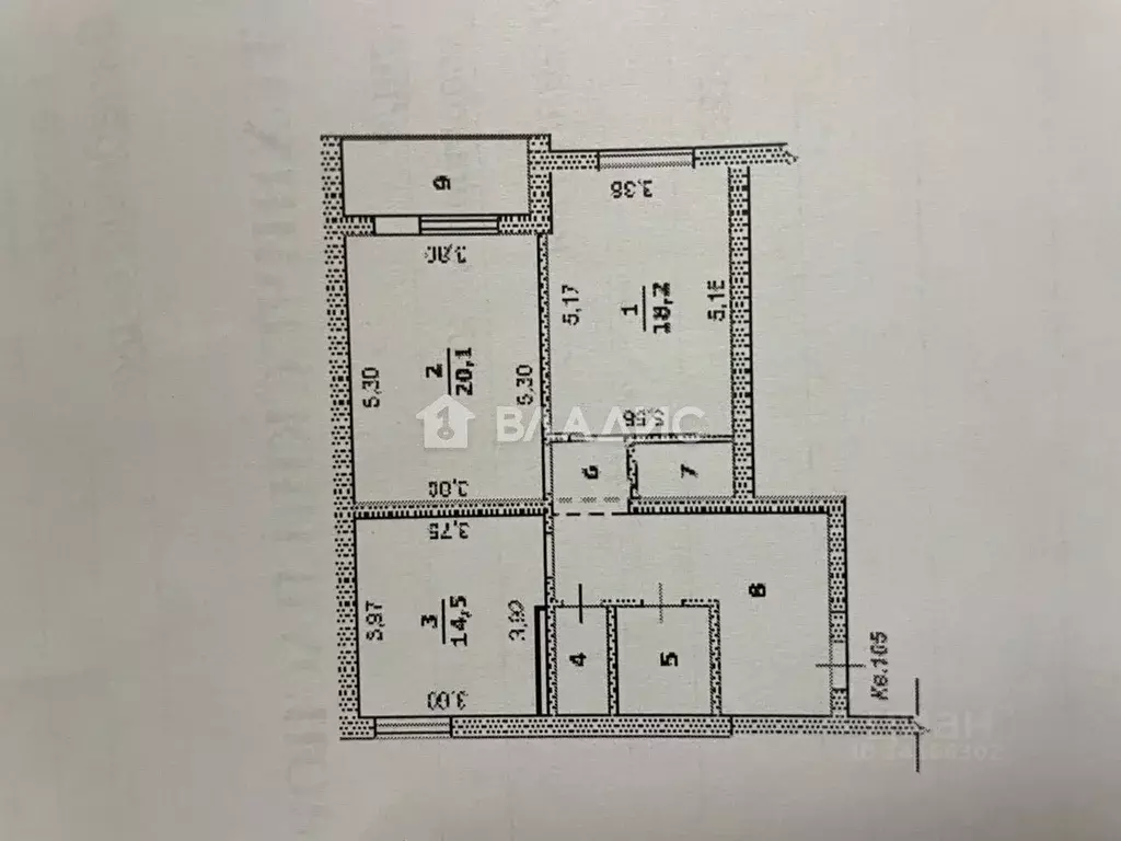 2-к кв. Белгородская область, Белгород Славянская ул., 15 (77.5 м) - Фото 2