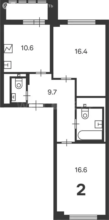 2-комнатная квартира: Москва, Сиреневый бульвар, 47 (59 м) - Фото 1