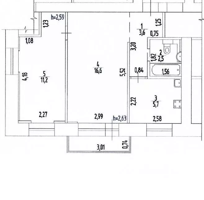 2-к кв. Пермский край, Пермь ул. Дениса Давыдова, 27а (39.6 м) - Фото 2