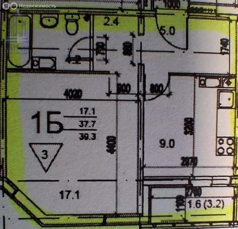 1-комнатная квартира: Янино-1, Мельничный переулок, 1к2 (38.1 м) - Фото 1