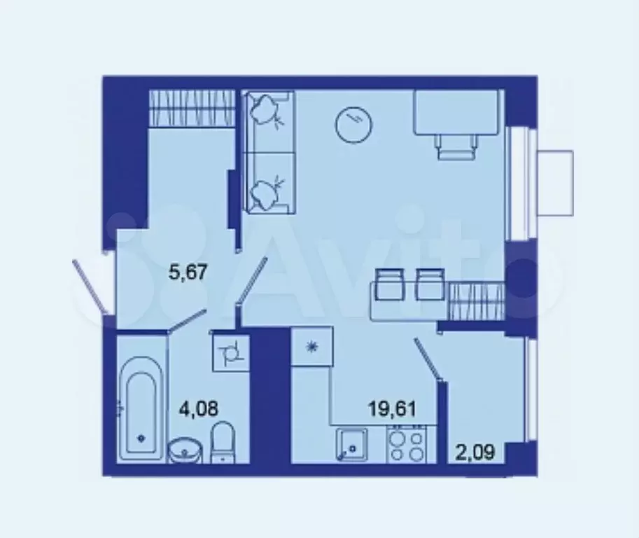 Квартира-студия, 31,5 м, 16/16 эт. - Фото 0
