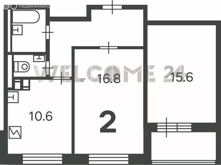 2-комнатная квартира: Москва, улица Дмитрия Ульянова, 47 (56.2 м) - Фото 1