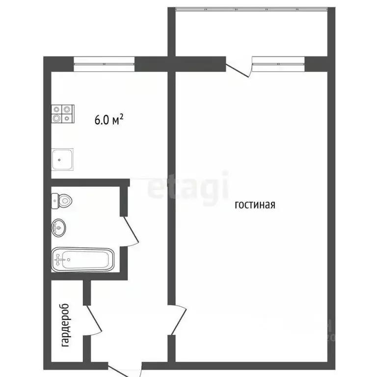 1-к кв. Ярославская область, Тутаевский муниципальный округ, ... - Фото 2