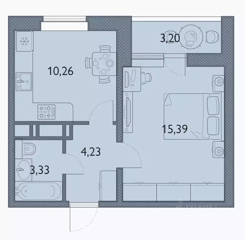 1-к кв. Брянская область, Брянск просп. Станке Димитрова, 67к7 (34.1 ... - Фото 0
