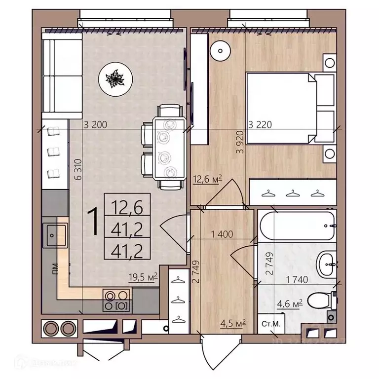 1-к кв. Рязанская область, Рязань пос. Шпалозавода, Окская Стрелка ... - Фото 2