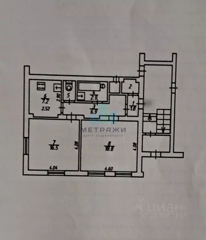 2-к кв. Калужская область, Калуга Куровской мкр, ул. Мира, 13 (56.5 м) - Фото 2