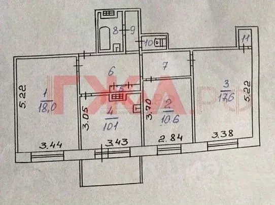 3-к кв. Саха (Якутия), Нерюнгри ул. имени Газеты Комсомольская Правда, ... - Фото 1