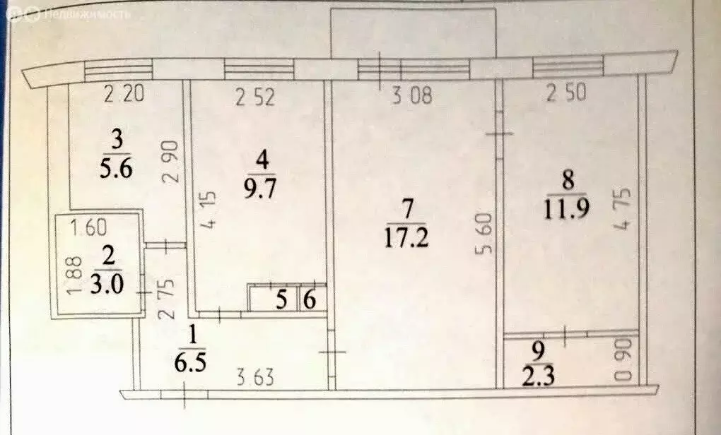 3-комнатная квартира: Кемерово, улица Ворошилова, 5 (57.1 м) - Фото 0