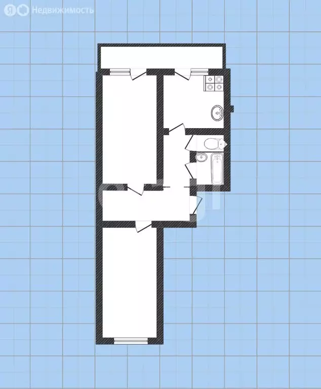2-комнатная квартира: Белгород, улица Есенина, 50В (58.4 м) - Фото 1