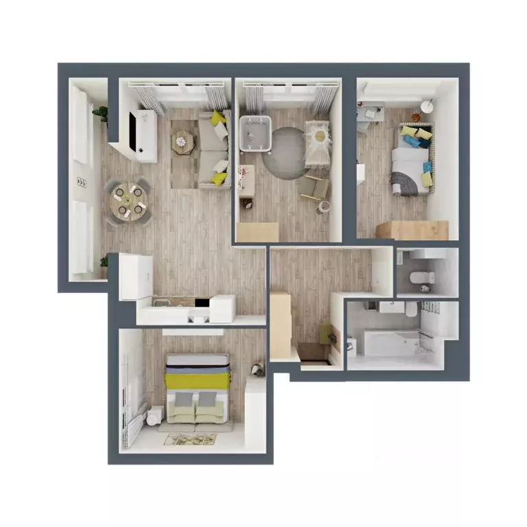 3-к кв. Нижегородская область, Нижний Новгород Северо-Восточная ул., 5 ... - Фото 1