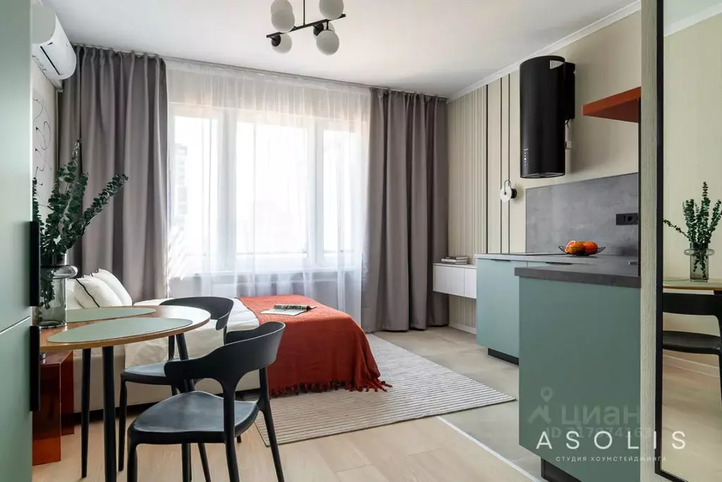 Студия Москва ул. Берзарина, 32А (24.0 м) - Фото 1