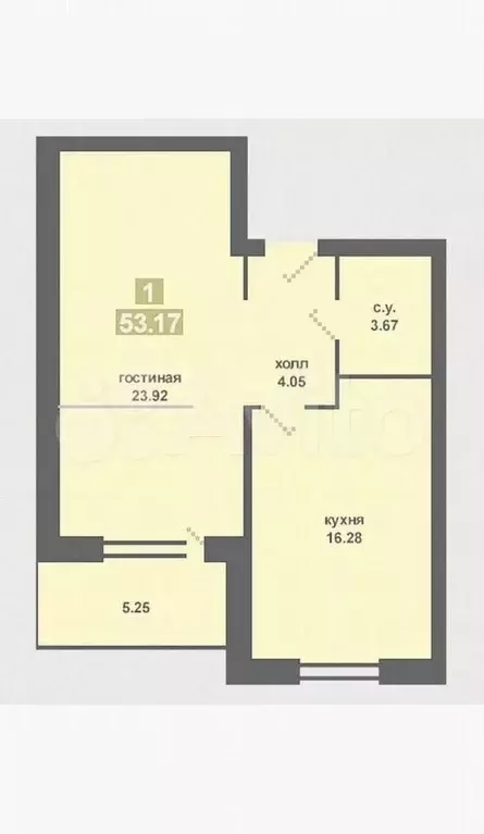 2-к. квартира, 52 м, 2/3 эт. - Фото 0
