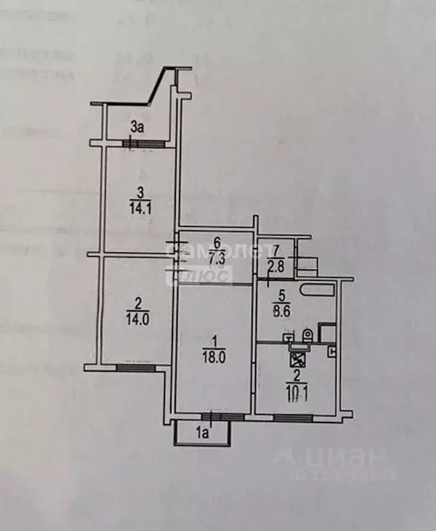 3-к кв. Москва Шереметьевская ул., 19К1 (74.7 м) - Фото 1