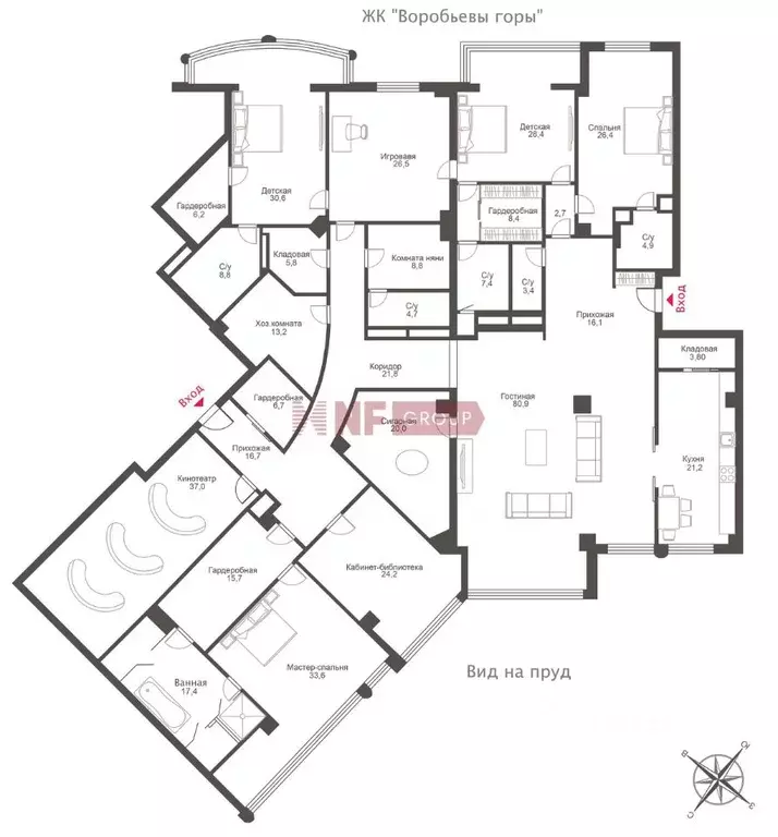 6-к кв. Москва ул. Улофа Пальме, 7 (492.1 м) - Фото 2