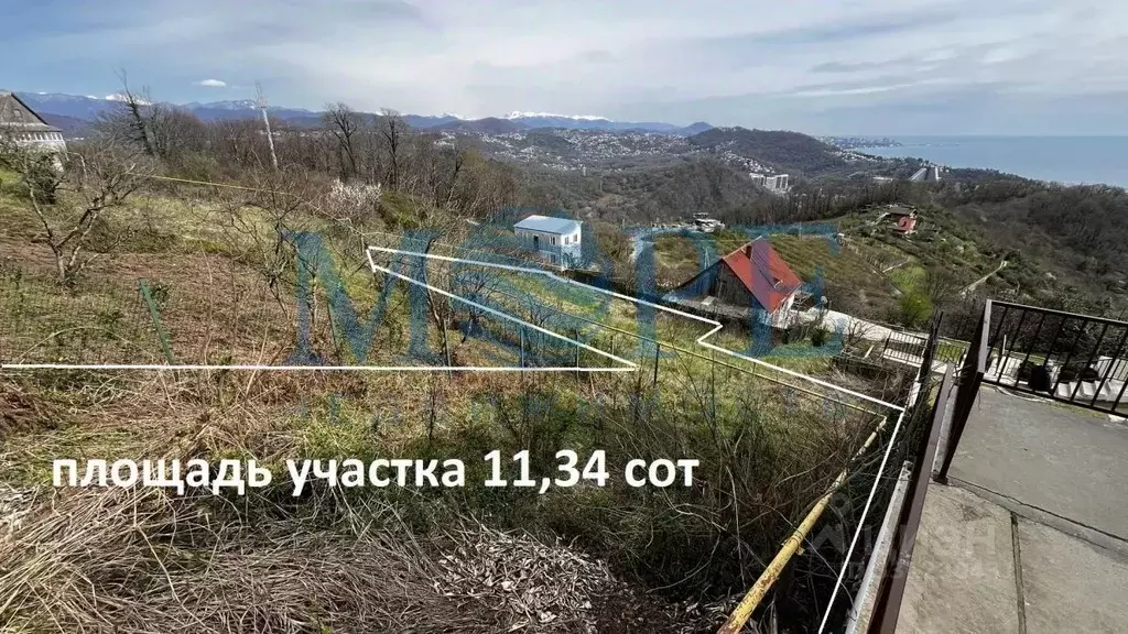 Участок в Краснодарский край, Сочи Культурное Уч-Дере мкр, ул. 9 Мая, ... - Фото 1