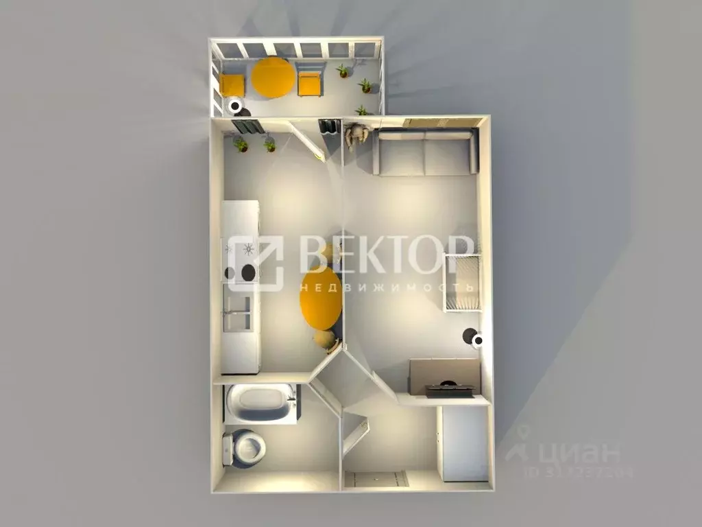 1-к кв. Костромская область, Кострома Венеция мкр, 75 (26.0 м) - Фото 1