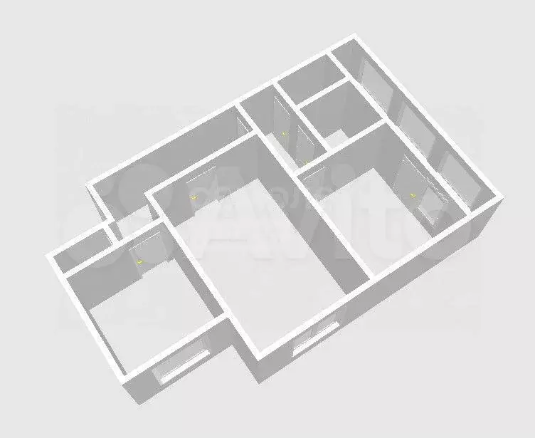 2-к. квартира, 52,2 м, 1/9 эт. - Фото 1