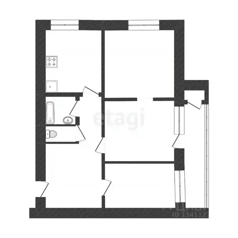 3-к кв. Белгородская область, Белгород ул. 5 Августа, 36/3 (63.6 м) - Фото 2