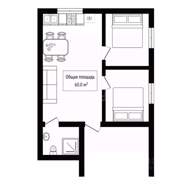 Дом в Новосибирская область, Бердск Росинка СНТ, ул. 14-я, 25 (60 м) - Фото 2