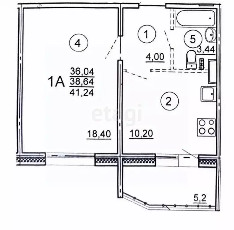 1-к кв. Тверская область, Тверь ул. Склизкова, 116к4 (41.2 м) - Фото 1