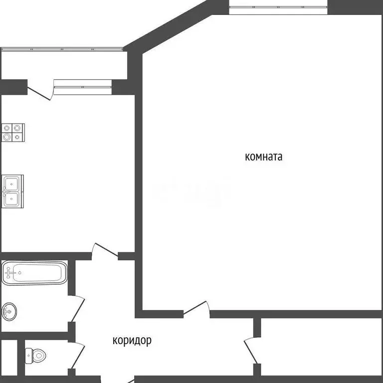 1-комнатная квартира: Тверь, Оснабрюкская улица, 29 (42 м) - Фото 1