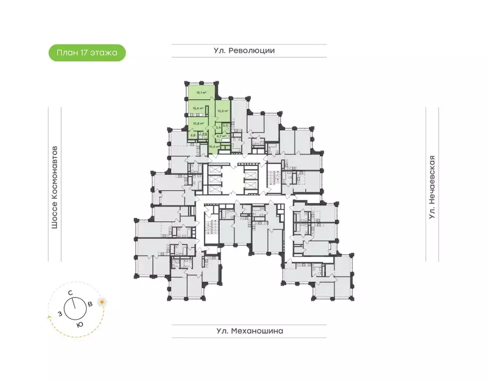 3-к кв. Пермский край, Пермь ул. Механошина, 16 (80.5 м) - Фото 1