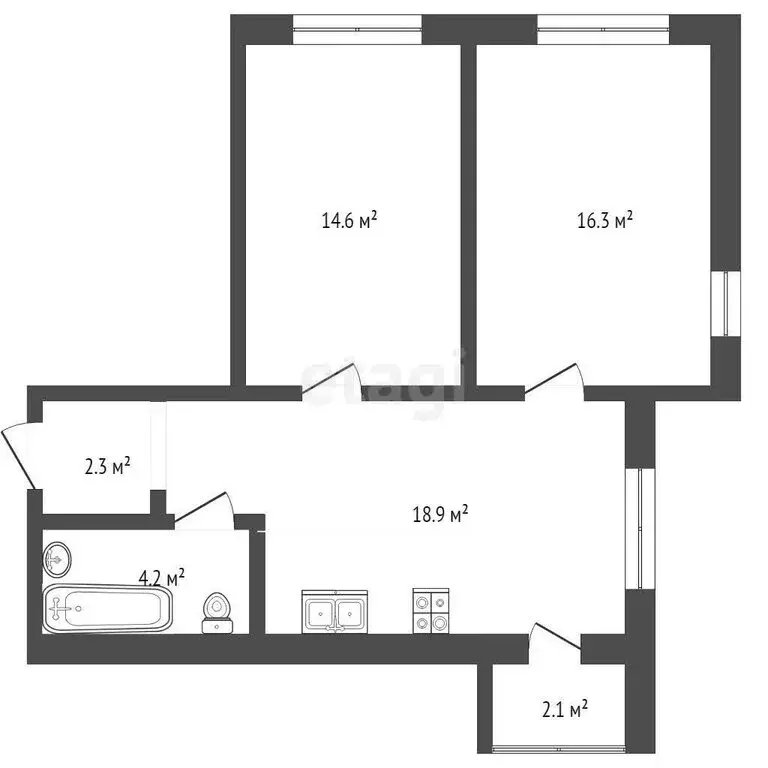 2-комнатная квартира: Самара, Демократическая улица, 136 (44.2 м) - Фото 1