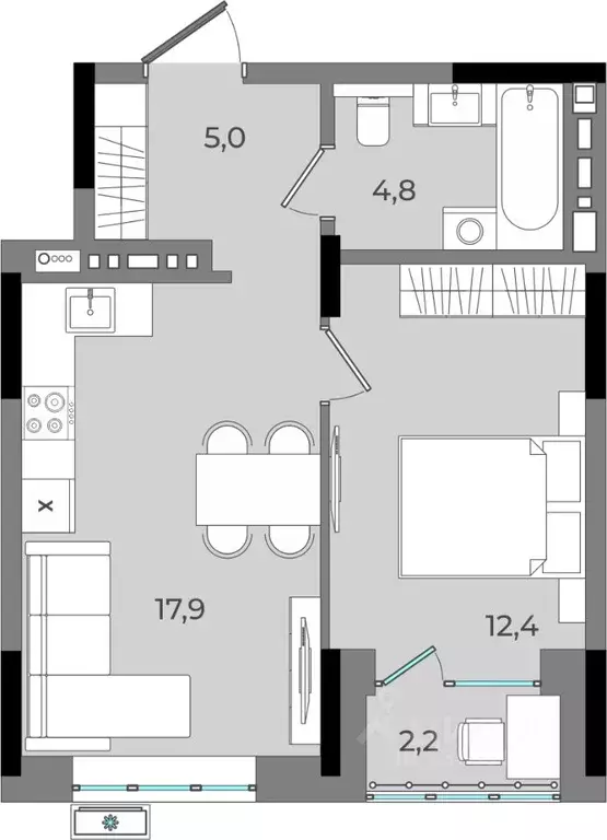 1-к кв. Удмуртия, Ижевск Северо-Западный жилрайон, 2-й мкр, Новый ... - Фото 1