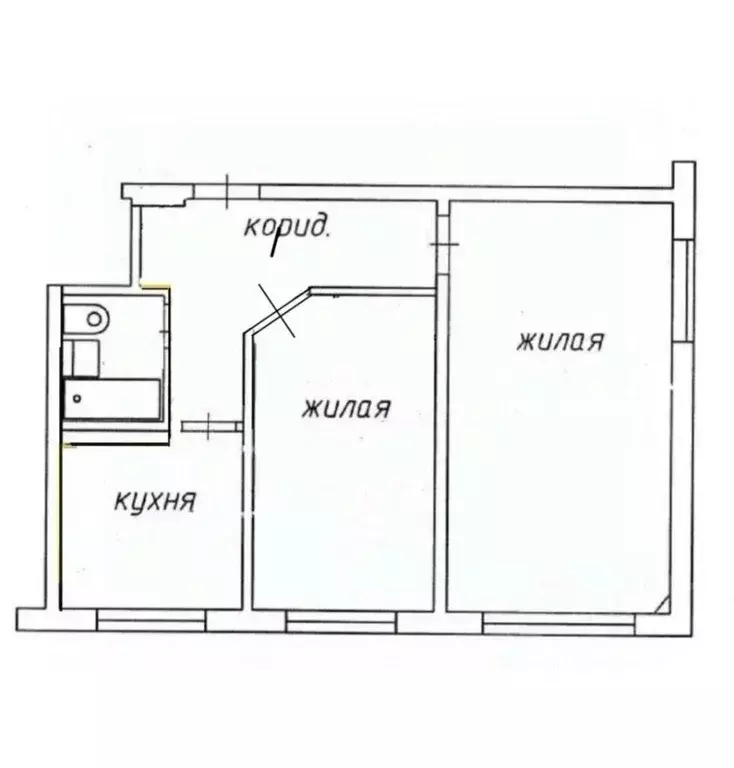 2-к кв. Калужская область, Калуга ул. Луначарского, 65 (41.7 м) - Фото 2