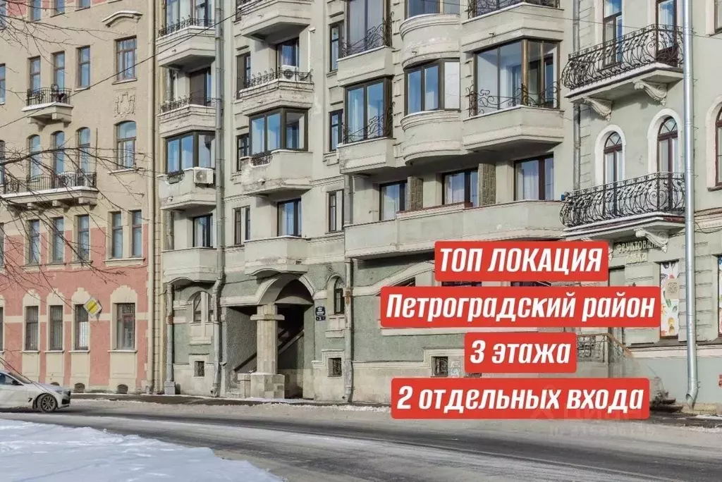 Помещение свободного назначения в Санкт-Петербург наб. Реки Карповки, ... - Фото 0