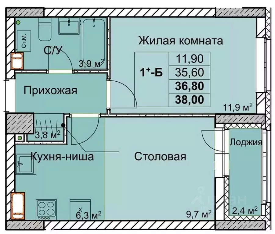 1-к кв. Нижегородская область, Нижний Новгород 1-я Оранжерейная ул., ... - Фото 0