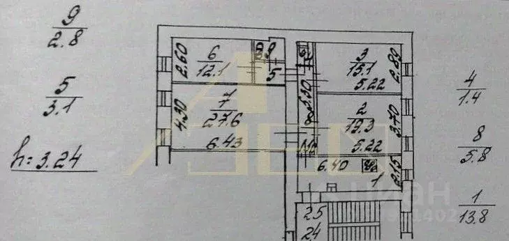 4-к кв. Санкт-Петербург Красносельская ул., 16 (101.0 м) - Фото 1