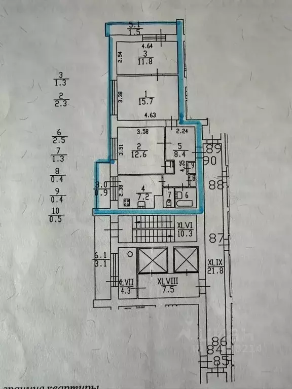 3-к кв. Санкт-Петербург Учительская ул., 11 (60.8 м) - Фото 2